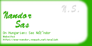 nandor sas business card